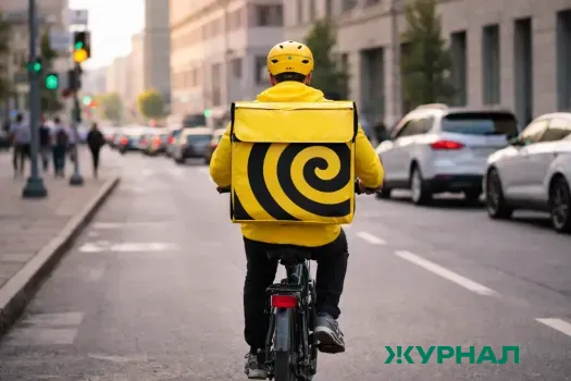 Курьеры на электровелосипедах нарушили ПДД на улице Баумана в Казани